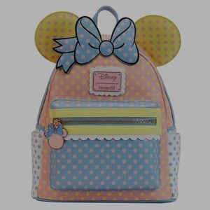 NWT Disney Loungefly Backpack - Minnie Mouse Pastel Polka Dot